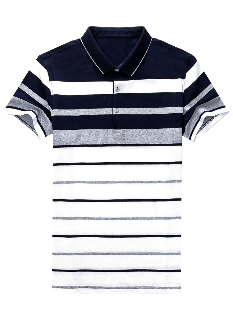 Middle-Aged Men's Dad Casual Polo Shirt Short-Sleeved T-shirt