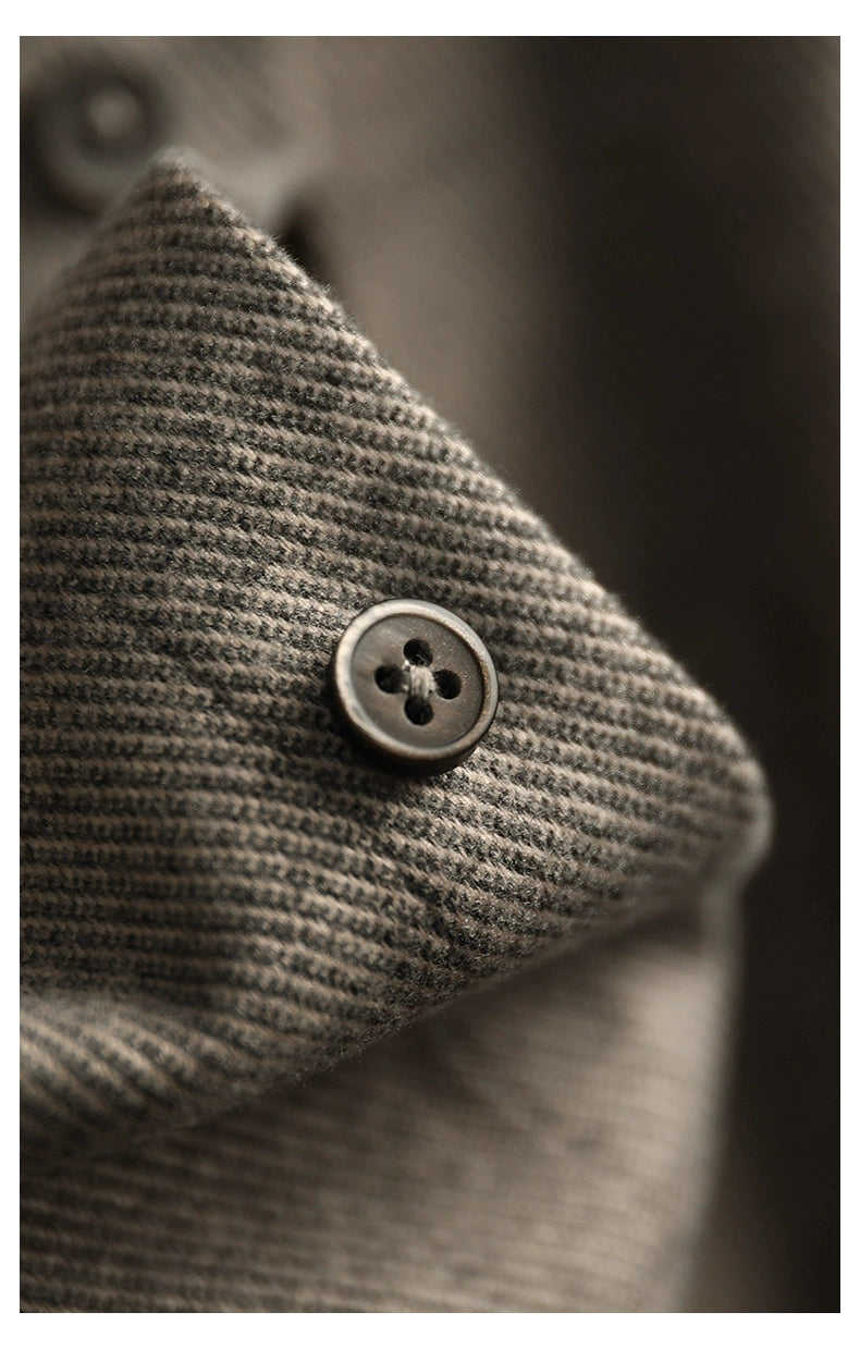 UBV Anti-Pilling Casual Woolen Shirt Men Long Sleeves 2024 Fall and Winter Brushed Thick Fleece Business Heattech Shirt