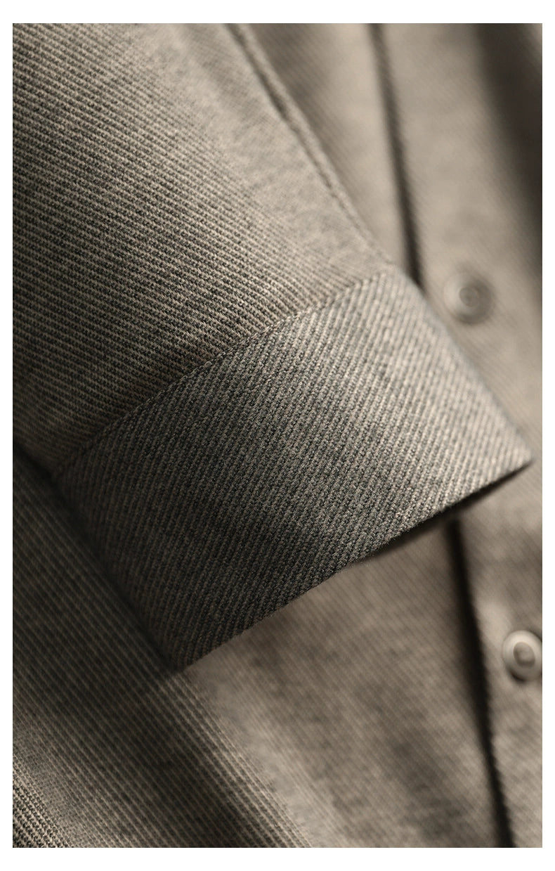 UBV Anti-Pilling Casual Woolen Shirt Men Long Sleeves 2024 Fall and Winter Brushed Thick Fleece Business Heattech Shirt