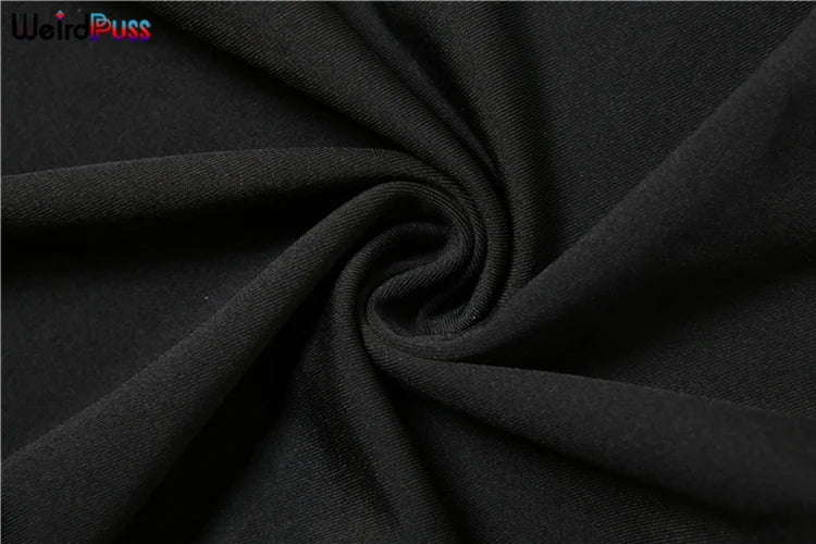 Weird Puss Sexy Hollow Dress Women Wrap Buttocks Ruched Cross Bandage Solid Splits Skinny Bow Bodycon Birthday Party Clubwear