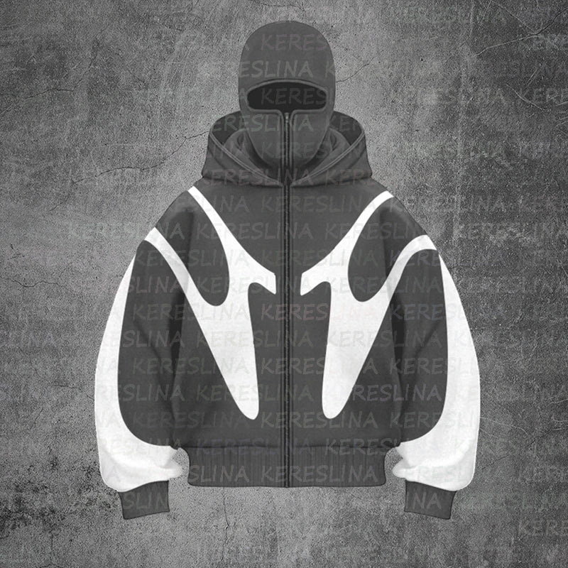 High Street Casual Hoodie Gothic Rhinestone Letter Print Pattern Men's and Women's Fashionable Hoodie Harajuku Retro Y2K Hoodie