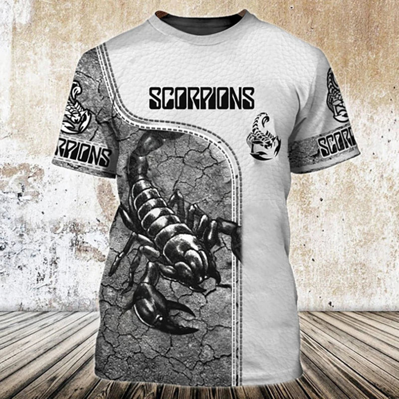 Animal Men's T Shirt 3d Print Scorpion Graphic Tees Top Funny T-Shirts Fashion Casual Male Streetwear Oversized Man Clothing