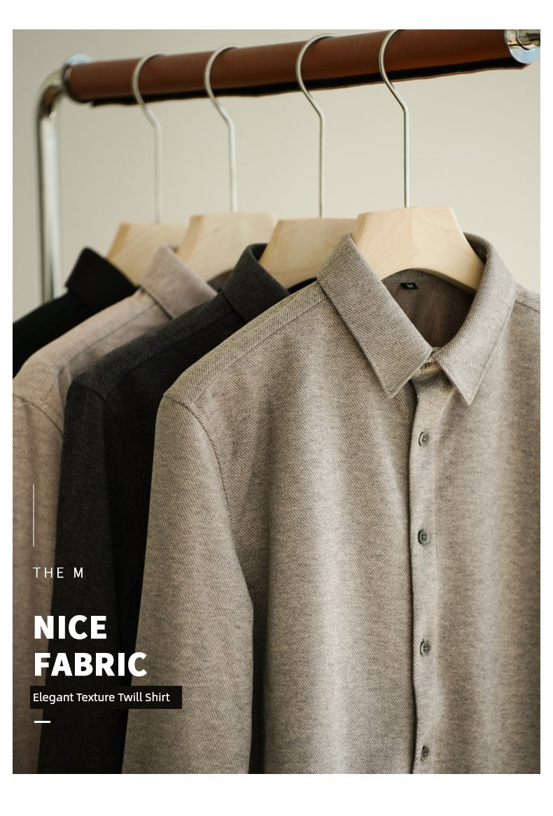 UBV Anti-Pilling Casual Woolen Shirt Men Long Sleeves 2024 Fall and Winter Brushed Thick Fleece Business Heattech Shirt