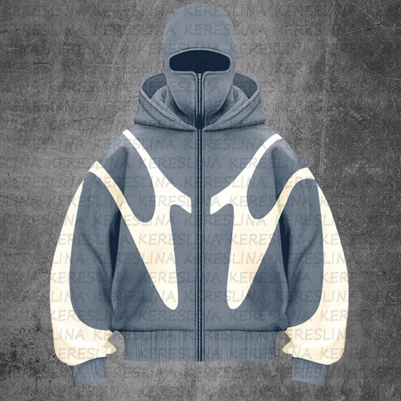 High Street Casual Hoodie Gothic Rhinestone Letter Print Pattern Men's and Women's Fashionable Hoodie Harajuku Retro Y2K Hoodie
