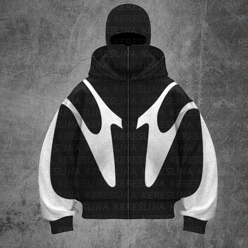 High Street Casual Hoodie Gothic Rhinestone Letter Print Pattern Men's and Women's Fashionable Hoodie Harajuku Retro Y2K Hoodie