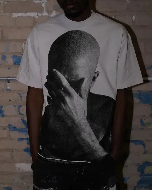 American T Shirt Y2K Clothes Men Women Harajuku Hip Hop Character Print Oversized TShirt Punk Rock Cotton Short Sleeve Tops