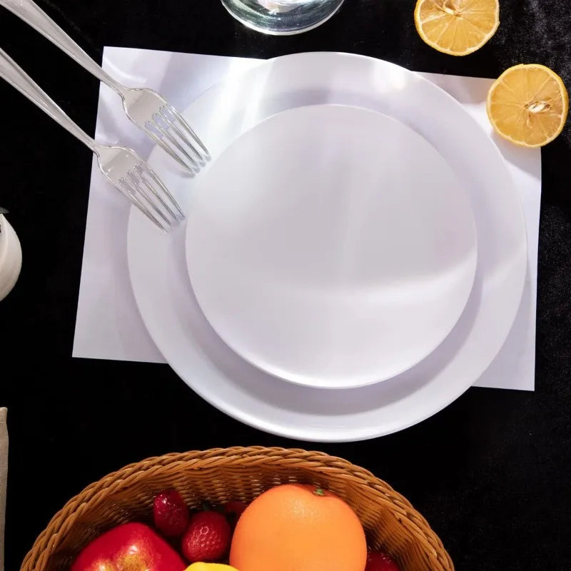 100PCS Green Plastic Plates - Green Disposable With Gold Rim - Plates Disposable Include 50PCS Green Dinner Plates