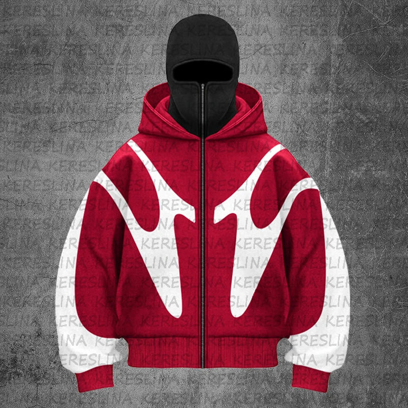 High Street Casual Hoodie Gothic Rhinestone Letter Print Pattern Men's and Women's Fashionable Hoodie Harajuku Retro Y2K Hoodie