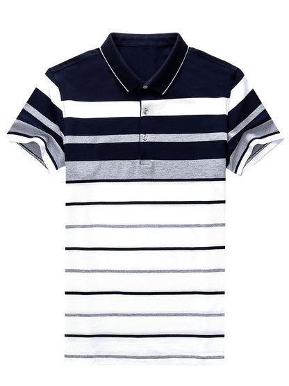 Middle-Aged Men's Dad Casual Polo Shirt Short-Sleeved T-shirt