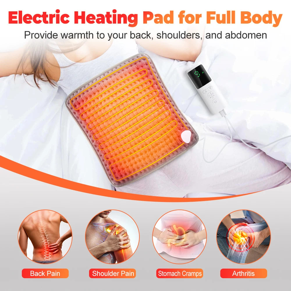 Electric Foot Heating Pad Washable Feet Warmer Heater Household Soft Plush Thermal Blanket Foot Warming Mat Home Office Bedroom