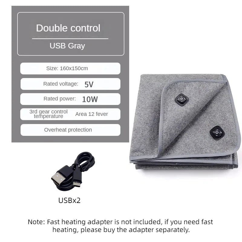 USB Electric Blankets Mat Electric Heating Pad Thermostat Heating Insulation Heated Warm Cushion 5V Outdoor Camping Sleep Sheet