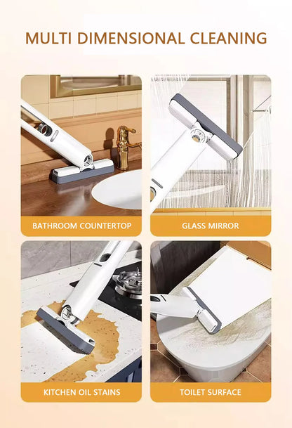 Mini Mop Powerful Squeeze Mini Mop Folding Home Cleaning Mops with Self-squeezing Floor Washing Mops Desk Window Car Clean Tools