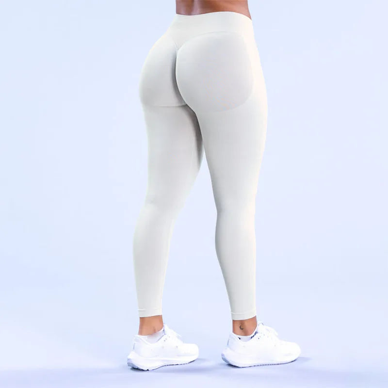 GYM DFYNE Women's Anti-Impact Leggings Seamless Yoga Leggings Elastic Tight Hip Fitness Leggings Low Rise Gym Sweatpants