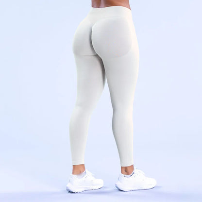 GYM DFYNE Women's Anti-Impact Leggings Seamless Yoga Leggings Elastic Tight Hip Fitness Leggings Low Rise Gym Sweatpants