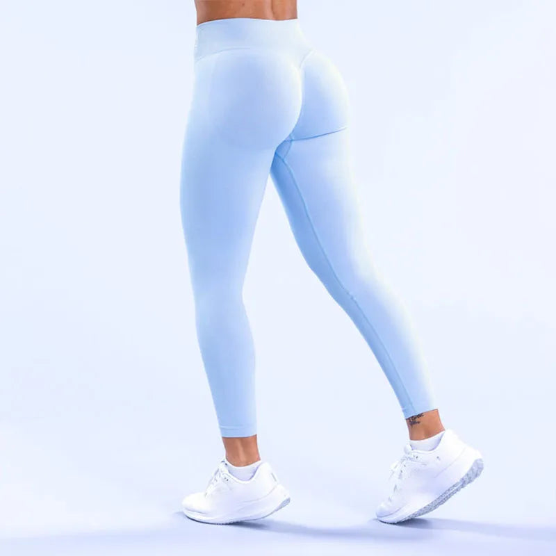 GYM DFYNE Women's Anti-Impact Leggings Seamless Yoga Leggings Elastic Tight Hip Fitness Leggings Low Rise Gym Sweatpants