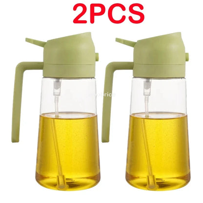 2 in 1 Spray for Olive Oil Spray Sprayer Dispenser Bottle Comfortable Handle Design for Barbecue Air Frying Pan Oven Camping