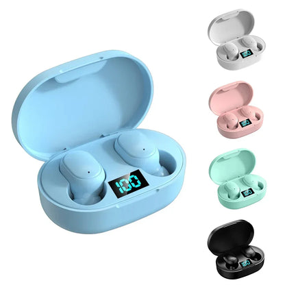 E6S Wireless Earbuds Noise Canceling Waterproof Ear Buds in-Ear Stereo Headphones with LED Display Charging Case