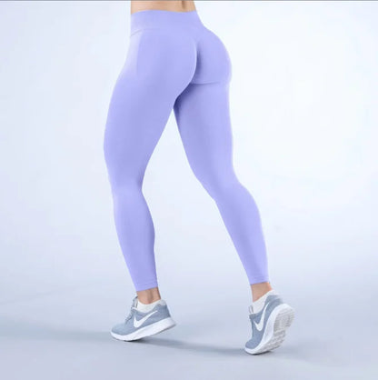 GYM DFYNE Women's Anti-Impact Leggings Seamless Yoga Leggings Elastic Tight Hip Fitness Leggings Low Rise Gym Sweatpants