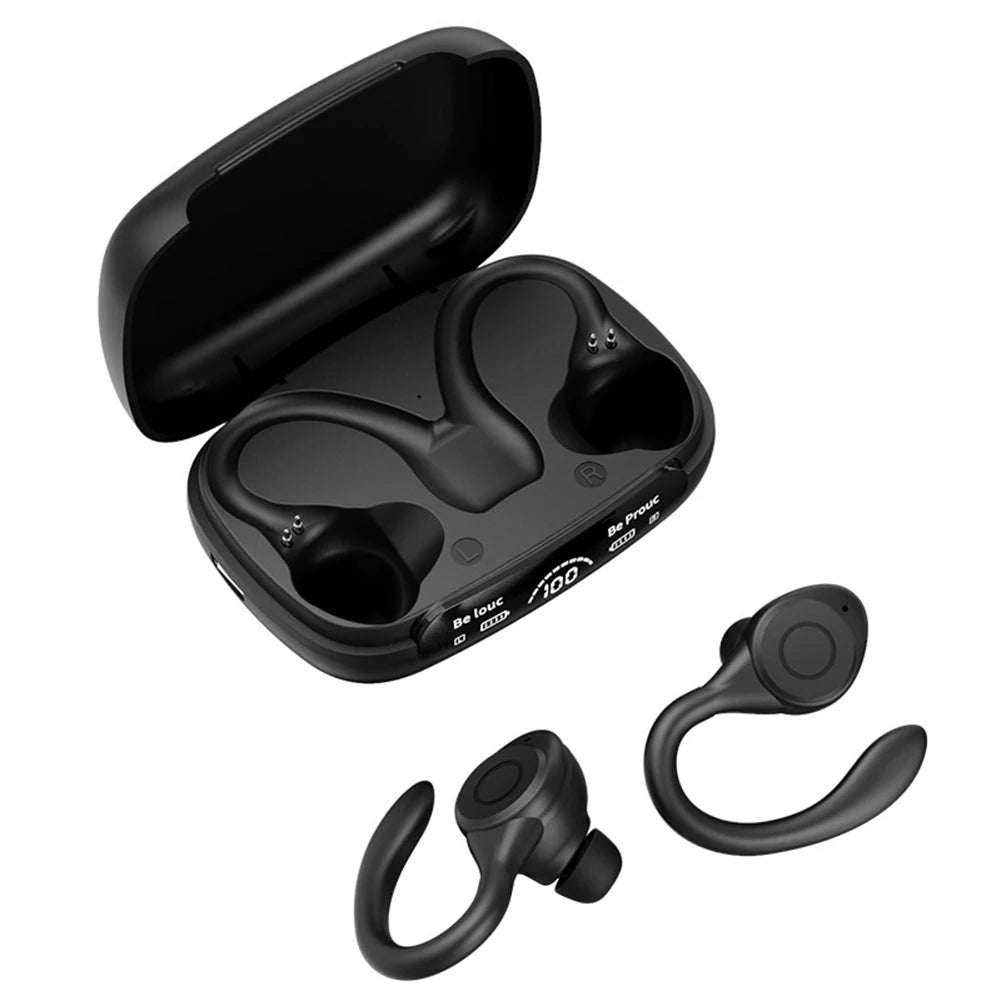 TWS Earphones Ear Hook Waterproof HiFi Stereo Headphones Bluetooth-Compatible5.3 Noise Reduction Comfortable for Sports Running