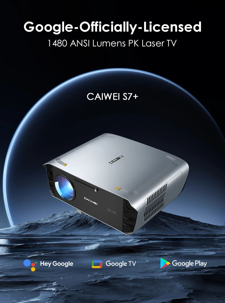 [Netflix Officially-Licensed] Android 11 4K Ultra HD Home Projectors for Movies Auto Focus and Keystone 1480 ANSI Projector