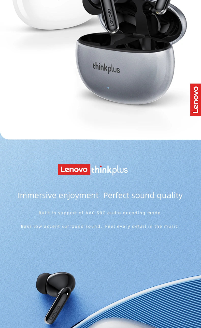 Lenovo Thinkplus XT88 in Ear Bluetooth Earphones with Dual Microphones, Stereo Noise Reduction, Bass HIFI Touch Earphones