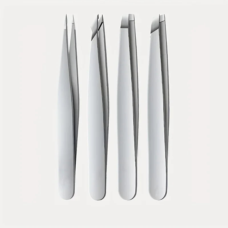 4pcs Set Professional Tweezers Set Perfect For Eyebrow Hair Removal Splinter Very Effortless and Relaxed to Remove