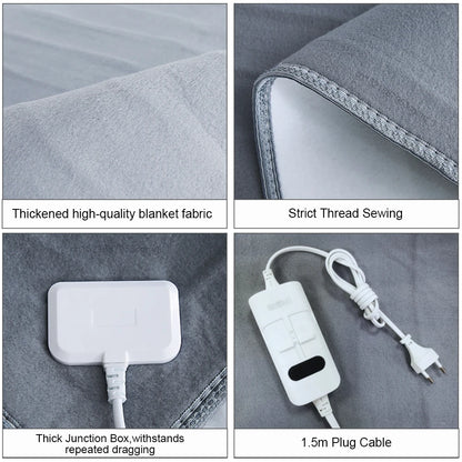 Electric Heating Blanket Automatic Thermostat Double Body Warmer Bed Mattress EU Plug 220V Electric Heated Carpets Mat Pad