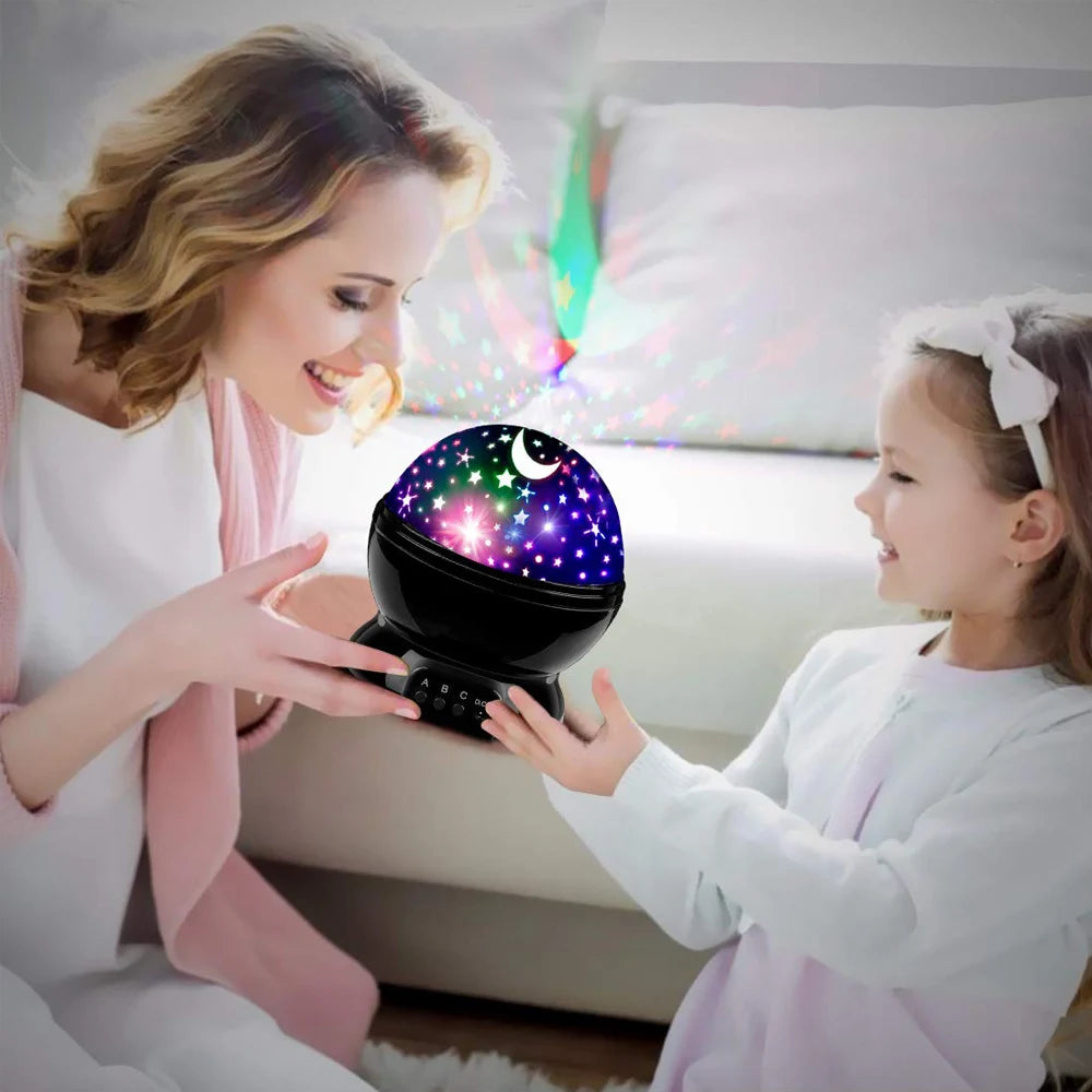 Star Projector Night Light Lamp Fun Gifts for Girls and Boys Rotating Star Sky Moon LED Lights Projector for Kids Bedroom Decor