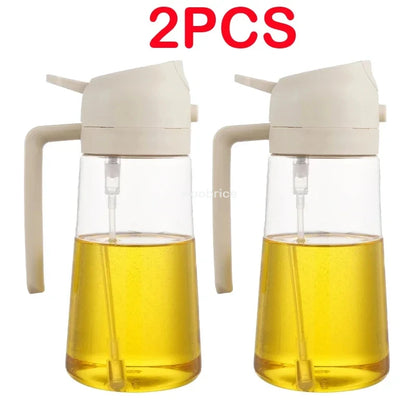 2 in 1 Spray for Olive Oil Spray Sprayer Dispenser Bottle Comfortable Handle Design for Barbecue Air Frying Pan Oven Camping