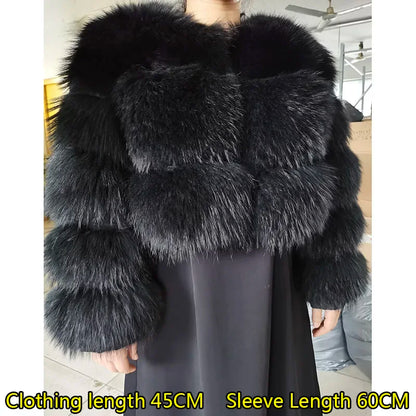 MAOMAOKONG Super Hot Winter Women Luxury Thick Real Raccoon Fur Coat Natural Fox Fur Jacket Plus Size Furry Jackets Female Vest